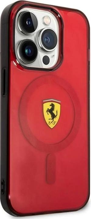 Actual product image Ferrari FEHMP14LUKR iPhone 14 Pro 6.1" red/red hardcase Translucent Magsafe (Apple iPhone 14 Pro)
