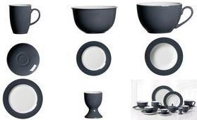 Actual product image Ritzenhoff & Breker Egg cup DOPPIO ANTHRAZIT made of porcelain, dishwasher-safe, height: 60 mm