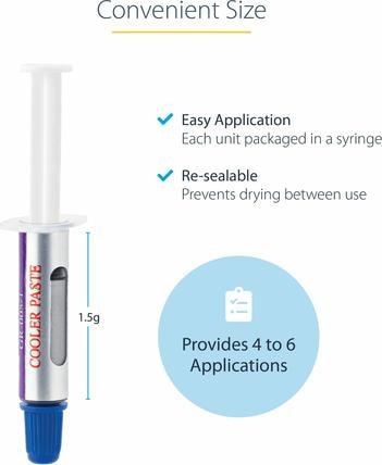 Actual product image StarTech Silvergrease1 (1.93 W/m K, 1.50 g)