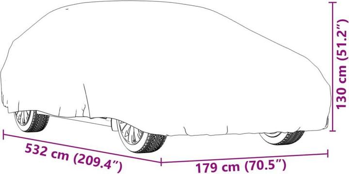 Actual product image vidaXL Car cover for saloon with buckle strap Full