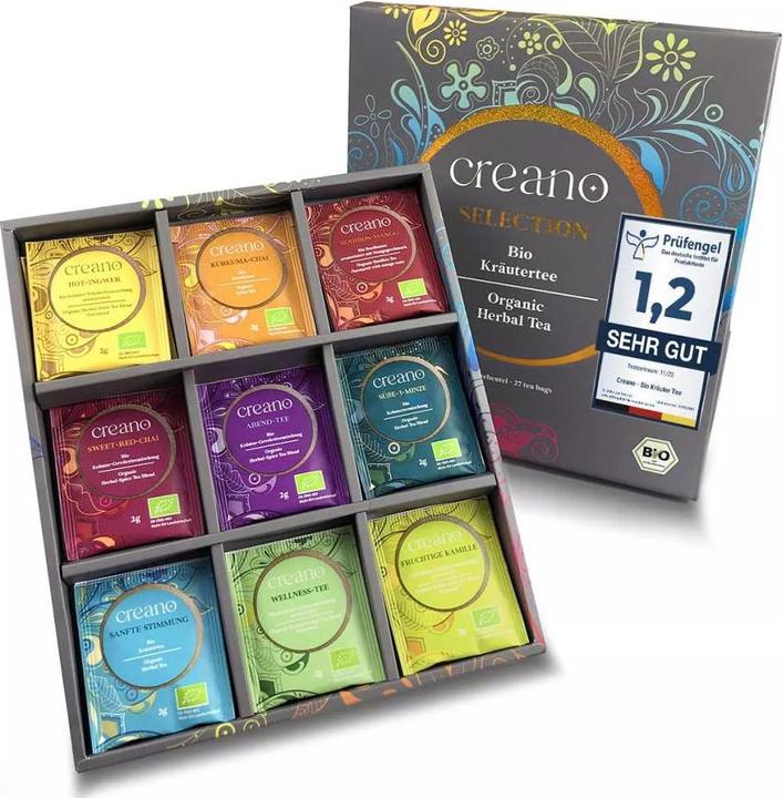 Creano SELECTION, BIO-Kräutertee, 27er Mix Geschenkbox (279 g)