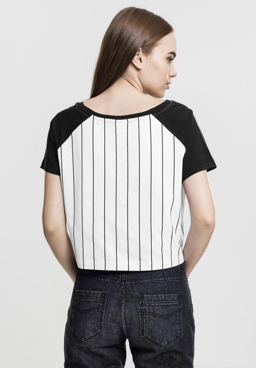 Produktbild Urban Classics Ladies Cropped Baseball Tee (S)
