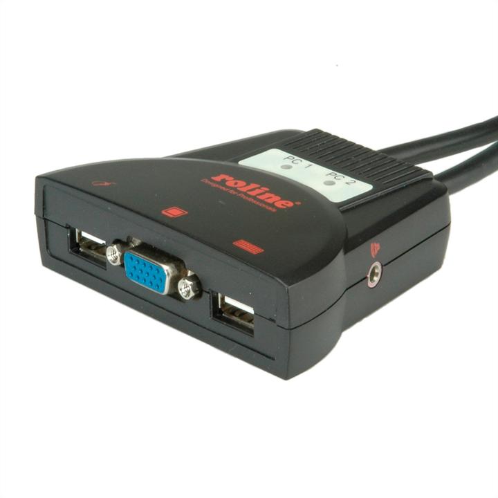 Image du produit Roline Commutateur KVM Star 2PC, USB, audio