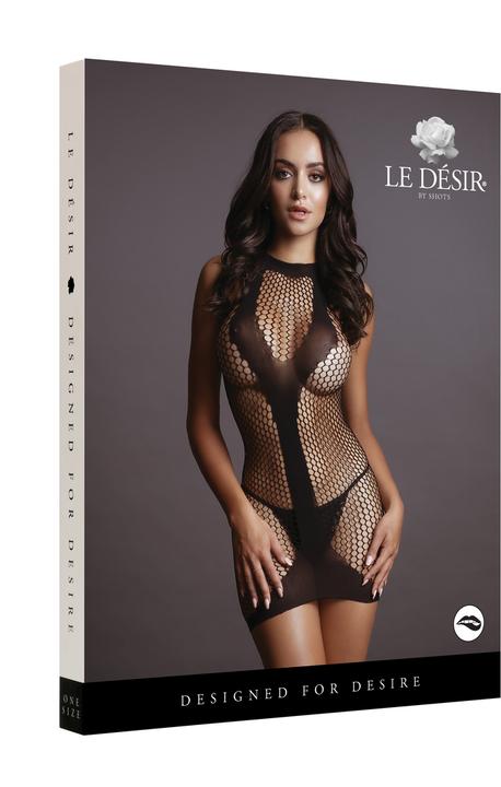 Image du produit Le Désir Net Contrast Mini Dress (Taille unique)