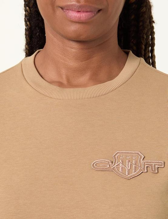 Image du produit GANT REG Tonal Shield C-Neck Sweat, Warm kaki., L (L)