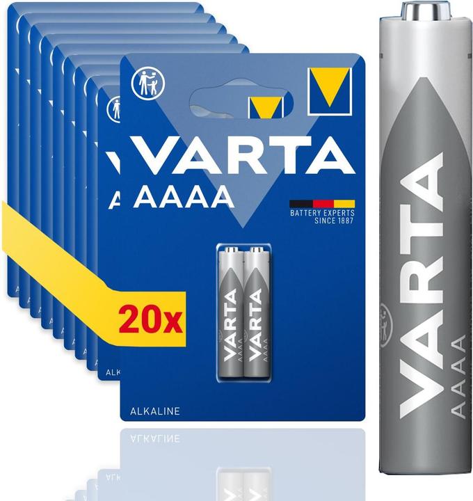 Produktbild Varta AAAA Mini (LR8D425) - 20 Batterien (20 Stk., AAAA, 640 mAh)
