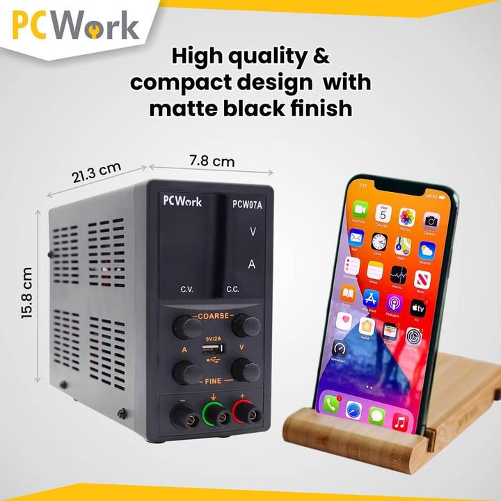 Produktbild PCWork PCW07A, Labornetzgerät, regelbar, 0-30V DC, 5A, USB