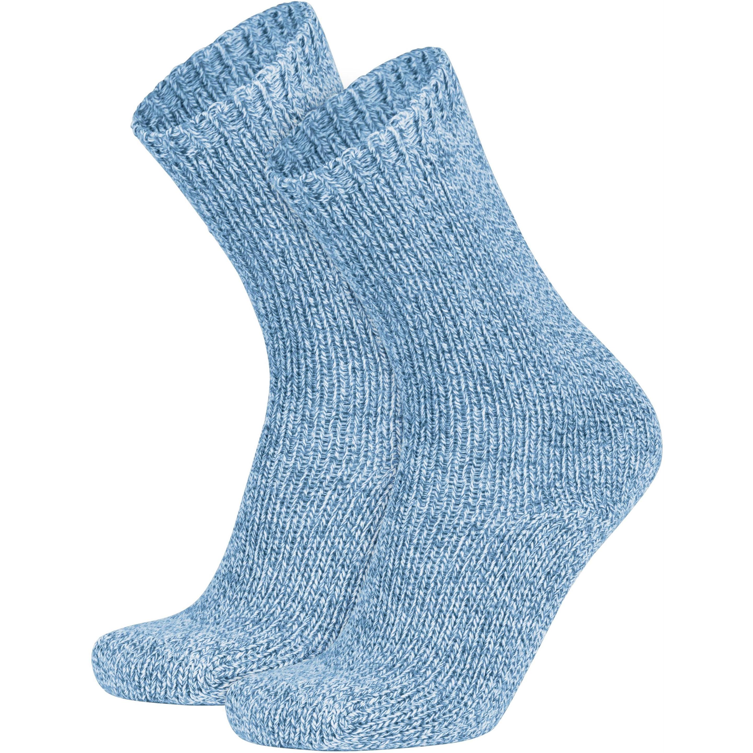 Thumbnail - Normani, Herren, Socken, 2 Strickwollsocken aus Baum- und Schafwolle, Blau, (2er Pack, 35 - 38)