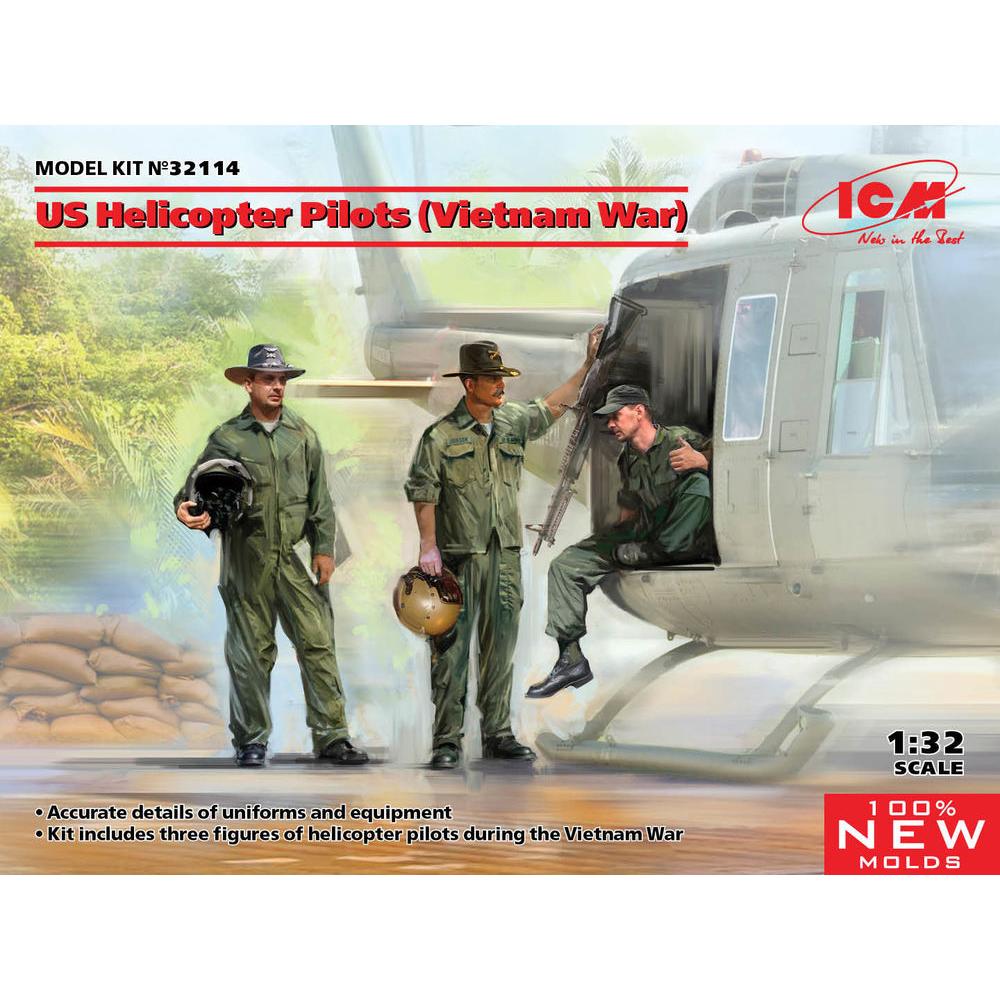 ICM US Helicopter Pilots (Vietnam War) (100% new molds)