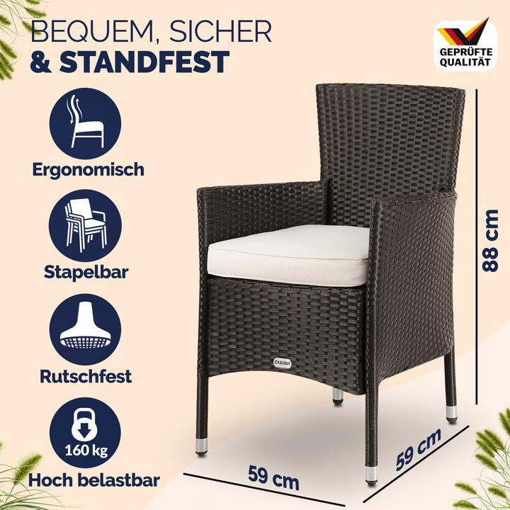 Produktbild Casaria Polyrattan Gartenstühle
