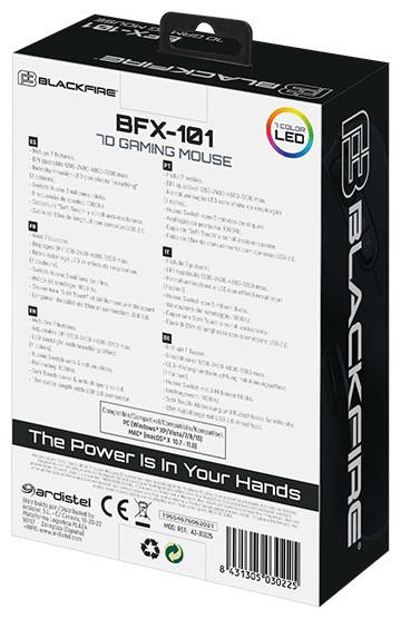 Produktbild Ardistel Gaming Mouse 7colors LED 7200DPI Blackfire BFX-101