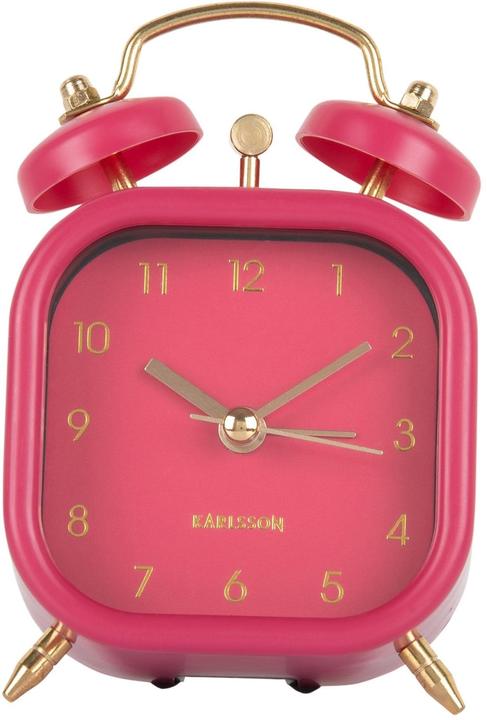 Karlsson Classic alarm clock Metallic Glam square Dark pink