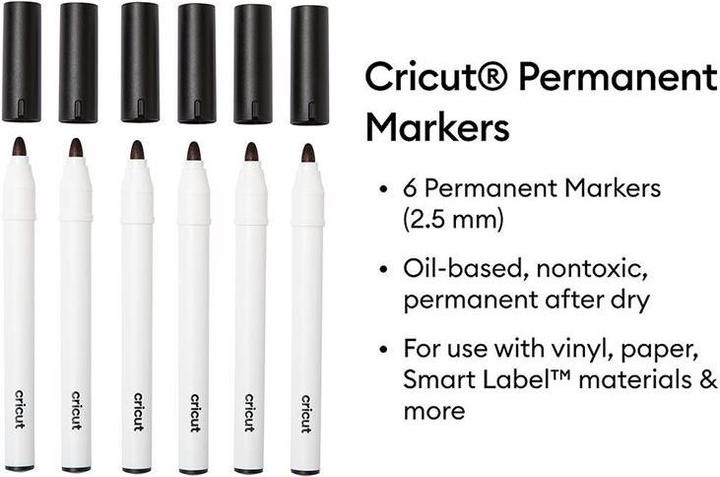 Actual product image Cricut Coloured pencils for cutting plotter black, 6 pcs.