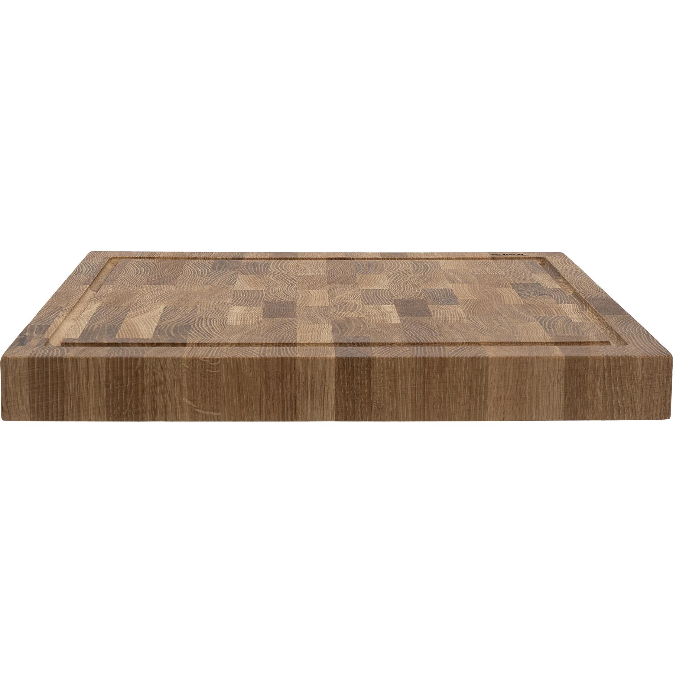 Heirol Cutting board with groove, 40 x 30 x 4 cm, oak, Tagliere, Marrone