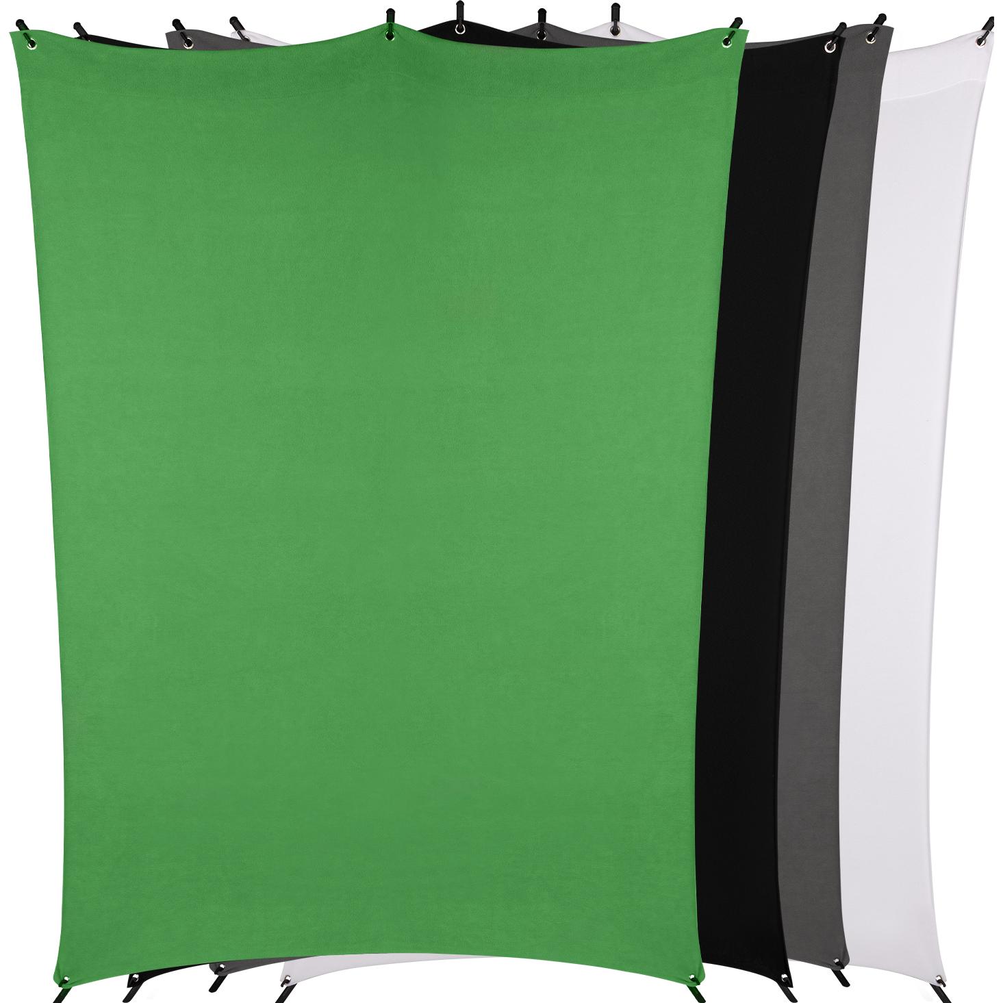 Thumbnail - Rollei X-Drop Hintergrund 2,1m Grün (210 cm, 150 cm), Hintergrundsystem, Grün