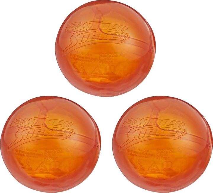 Nerf Super Soaker Hydro Balls confezione da 3 palline riutilizzabili e riempibili con acqua.
