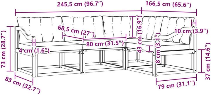 Produktbild vidaXL Outdoor-Sofa