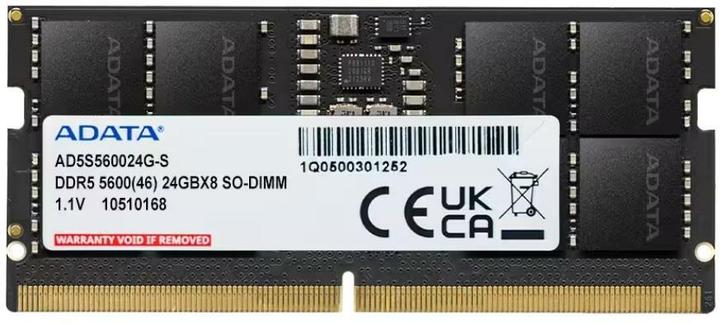 Actual product image Adata SO-DDR5 24GB 5600-46 Premier Single Tray (1 x 24GB, 5600 MHz, DDR5 RAM, SO-DIMM)