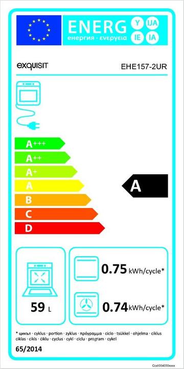 Energie-Label Exquisit Exqu Herdset EHE157-2UR-Set | Inoxlook