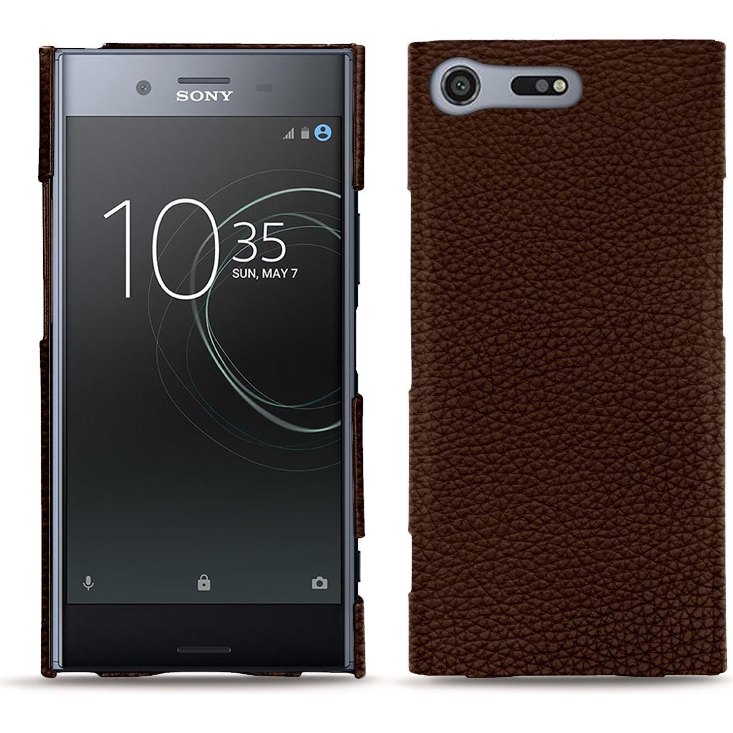 Noreve Lederschutzhülle (Sony Xperia XZ Premium), Smartphone Hülle, Braun