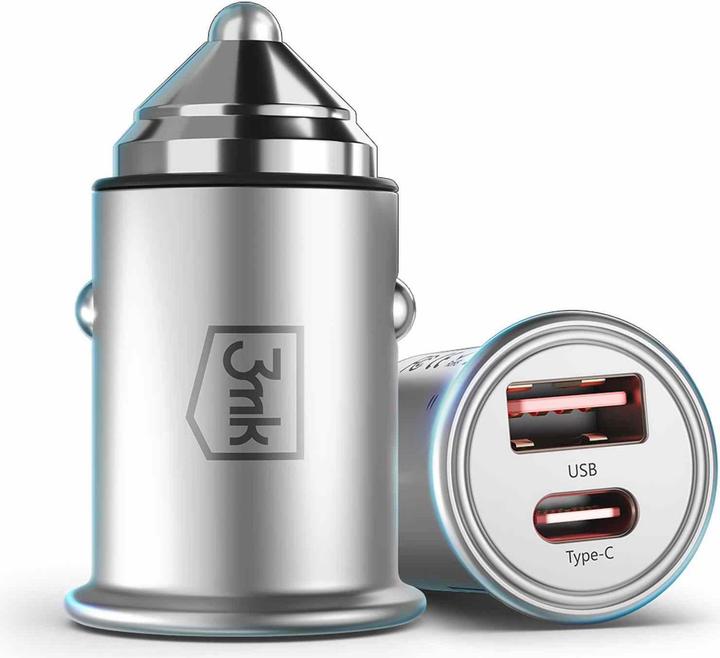Image du produit 3MK Chargeur de voiture Hyper Type-C + ports USB QC 4.0 + PD 30W
