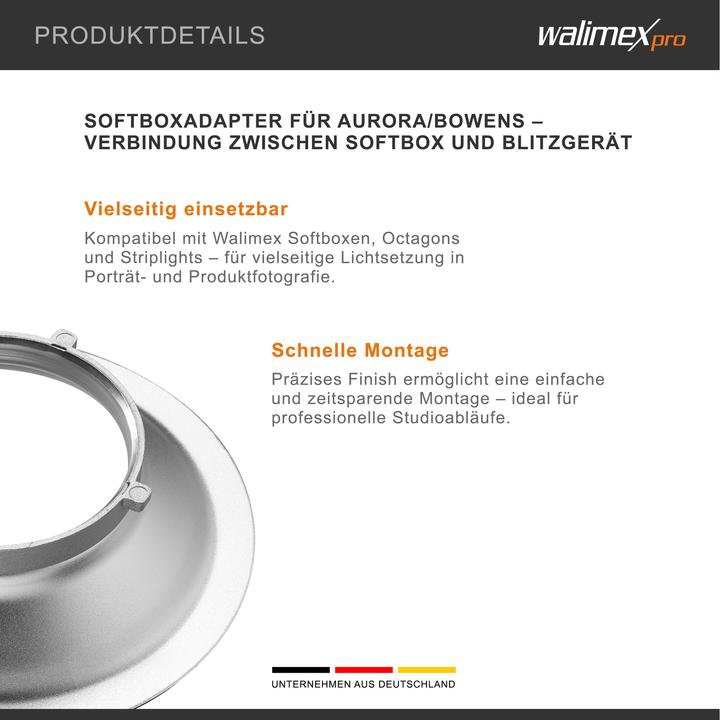 Produktbild Walimex Softbox Adapter Multiblitz P-Bajonett (Softbox, 15.20 cm)