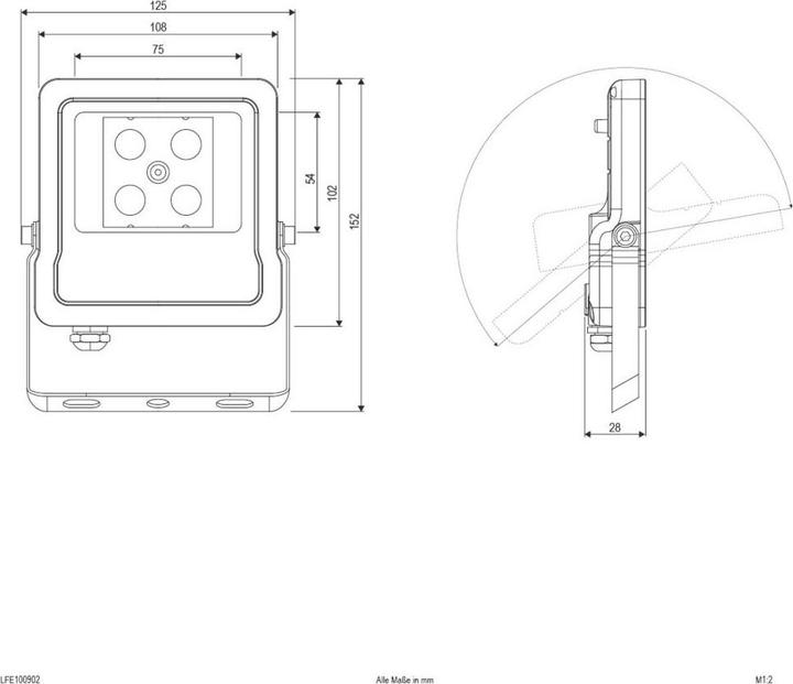 Actual product image EVN-Lichttechnik LED floodlight (IP65)