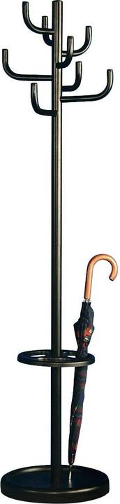 Kerkmann Coat stand, 8 hooks, umbrella stand, black.