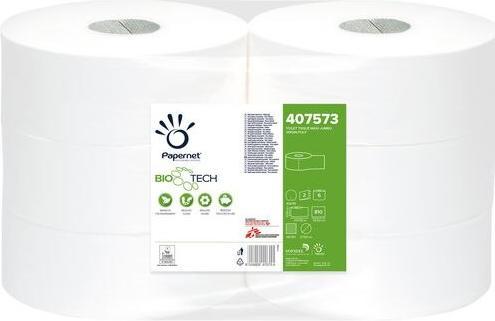 Multi Toiletpapir Papernet jumbo maxi superior 2 lag hvid nyfiber BIOTECH 247 m. 810,6 rl/krt (6 x)