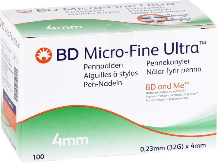 Produktbild BD MICRO FINE Ultra Pen-Nadeln 0,23x4mm, 100 St KAN