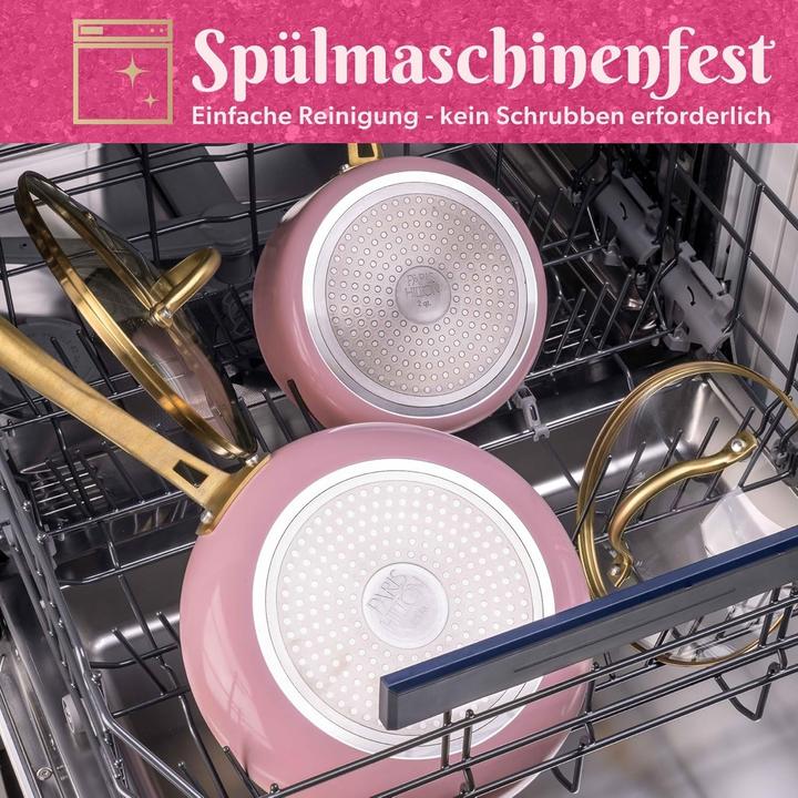 Produktbild Fackelmann 10-teiliges Kochgeschirr-Set mit Antihaftbeschichtung für Induktion und Spülmaschine (Pfannenset + Topfset, Aluminium)