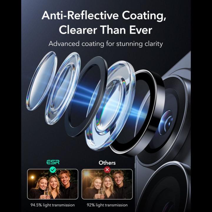 Actual product image ESR - Armorite Camera Lens Protectors - Samsung Galaxy S26 Ultra - Black (Samsung Galaxy S26 Ultra)