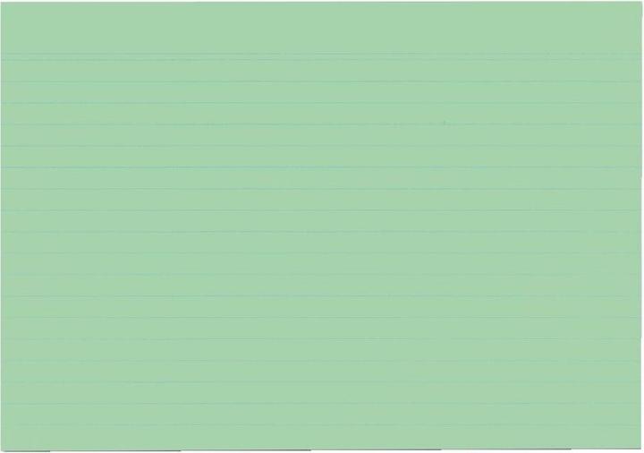 Image du produit Herlitz Fiches, DIN A5, lignées, papier vert, 170 g/m², sans bois, couleur de la ligne : bleu, double (A5, 170 g/m², 100 x)