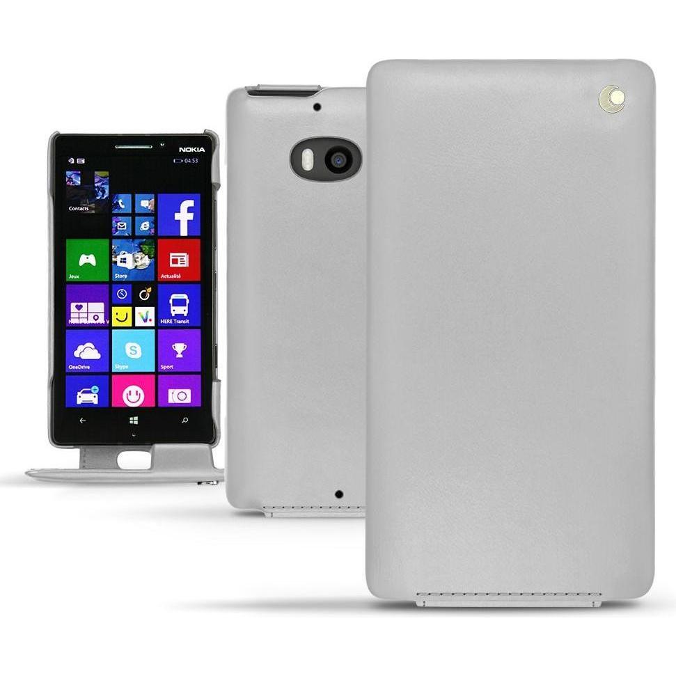 Noreve Lederschutzhülle vertikal (Nokia Lumia 930), Smartphone Hülle, Grau