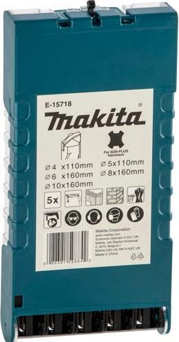 Actual product image Makita Masonry drill bit set (4, 5, 6, 8 mm and 10 mm)