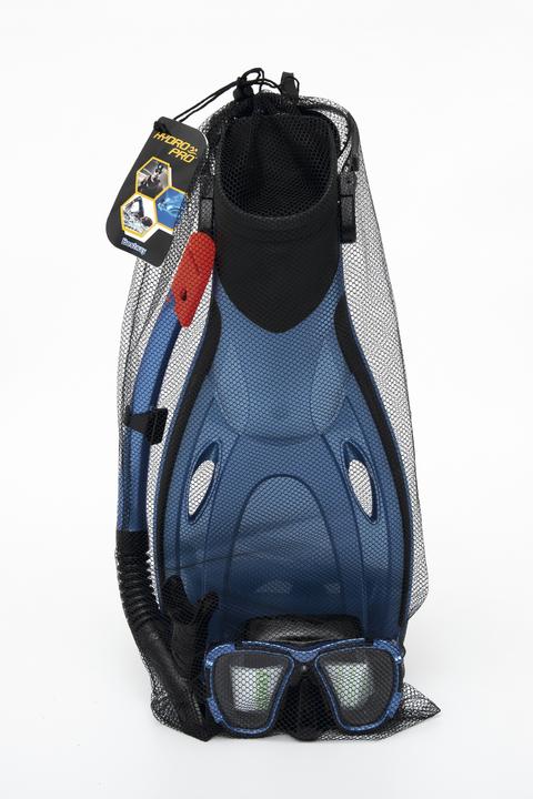 Actual product image Bestway Hydro-Pro BlackSea Snorkel & Fin Set, Adult, Half face mask, Tempered glass, Assorted colour