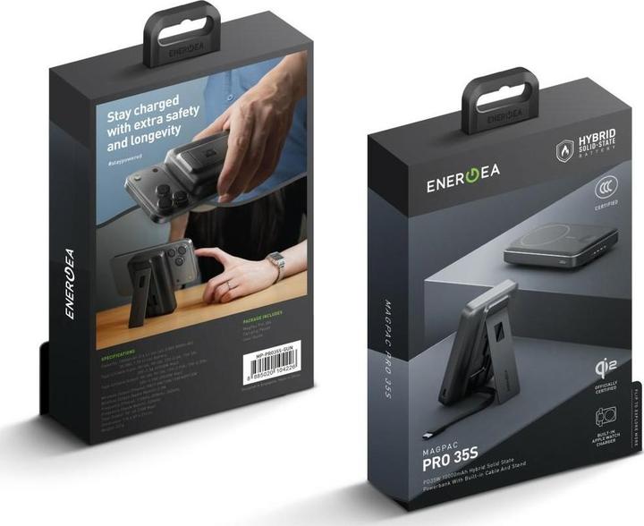 Actual product image Energea Induction PowerBank MagPac Pro 35S 3C 10000mAh Magsafe black (10000 mAh, 30 W)