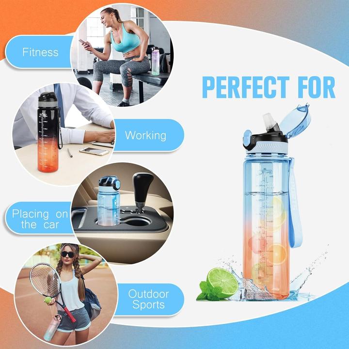 Image du produit ASMI Trinkflasche mit Zeitmarkierung (1 l)