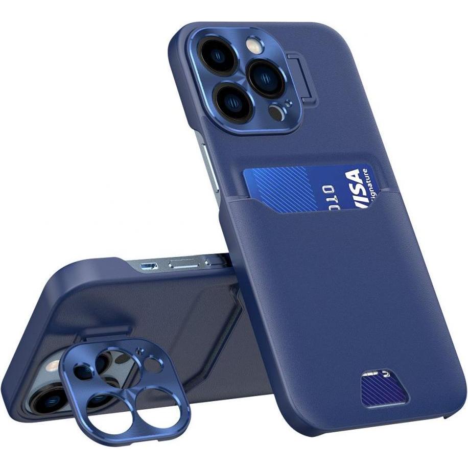 Hurtel Leder Stand Case für Samsung Galaxy S23 Cover Kartenetui mit Ständer blau (Samsung Galaxy S23), Smartphone Hülle,...