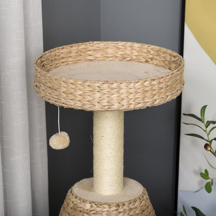 Image du produit PawHut Arbre à chat avec grotte (82.50 cm, Jaune)
