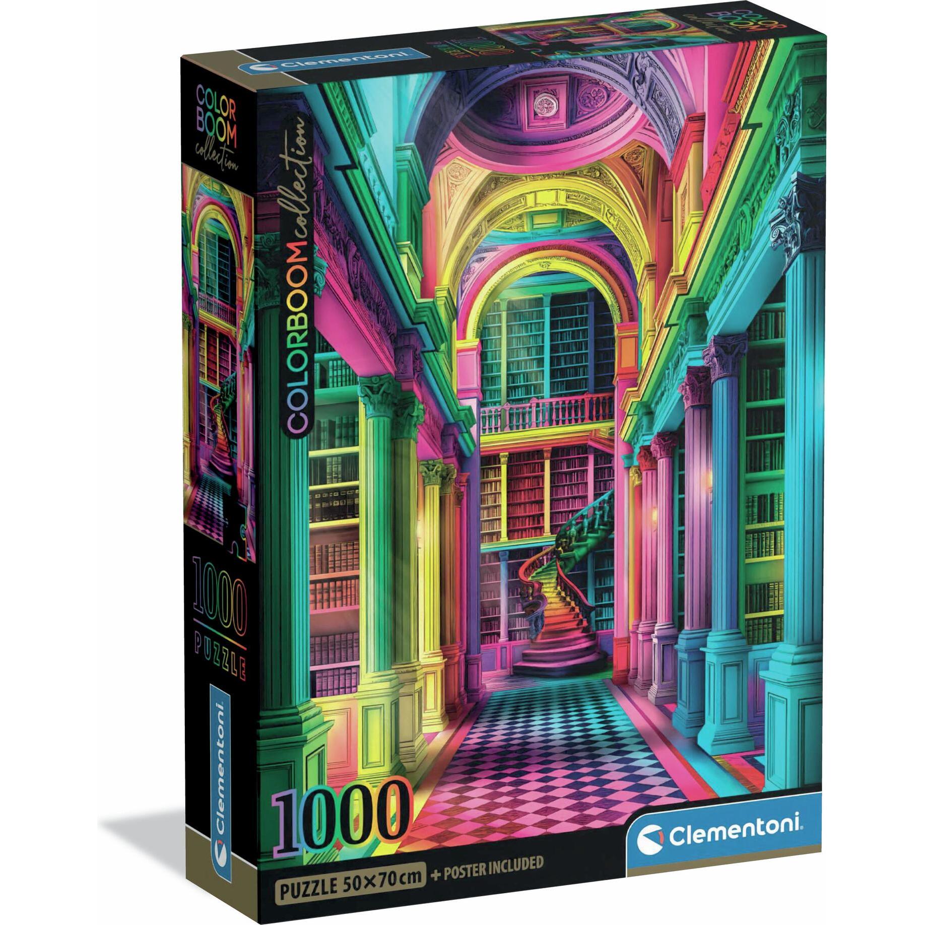 Clementoni Multicolore Puzzle 1000 Compact Colourboom Athenaeum (1000 Pezzi)