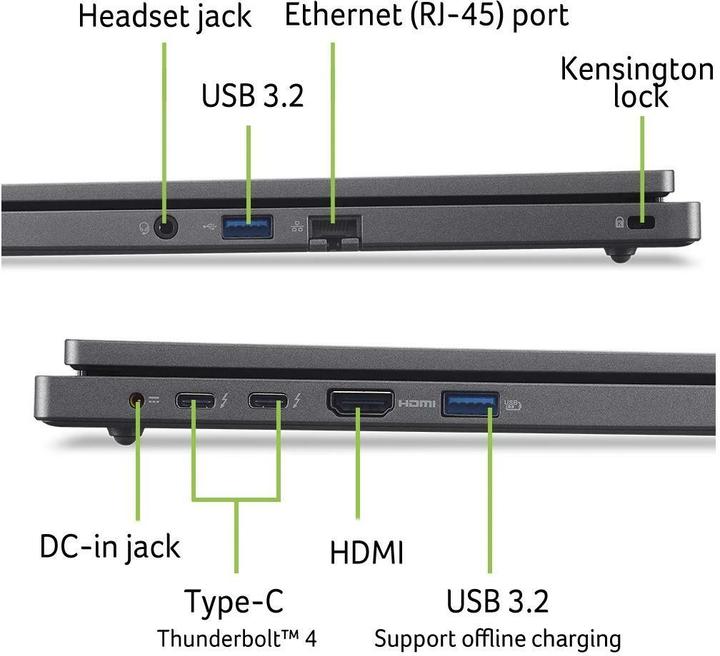 Image du produit Acer TravelMate P2 (16", 512 Go, 32 Go, CH, Intel Core Ultra 5 125H)