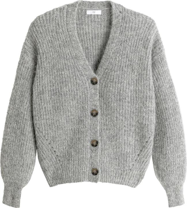 Produktbild La Redoute Collections Geknöpfte Strickjacke mit V-Ausschnitt (M)