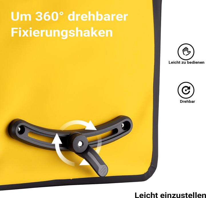 Produktbild Wiltec Gepäckträgertasche gelb 22l Fahrradtasche Gepäckträger Gepäcktasche (22 l, Gepäckträgertasche)