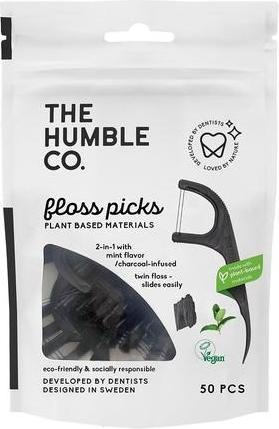Actual product image The Humble Co. Flosspick Aktivkohle