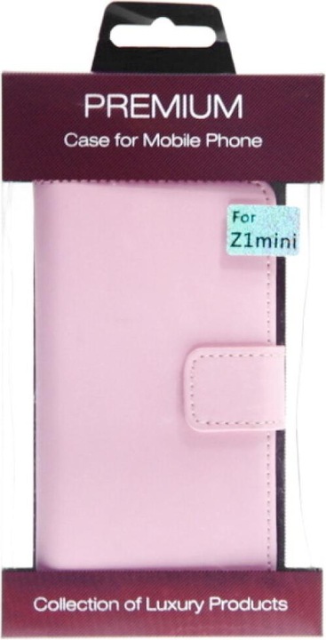 Actual product image OEM Slim Leather Book Case Sony Xperia Z1 Compact - pink 4250710549214 (Sony Xperia Z1 Compact)