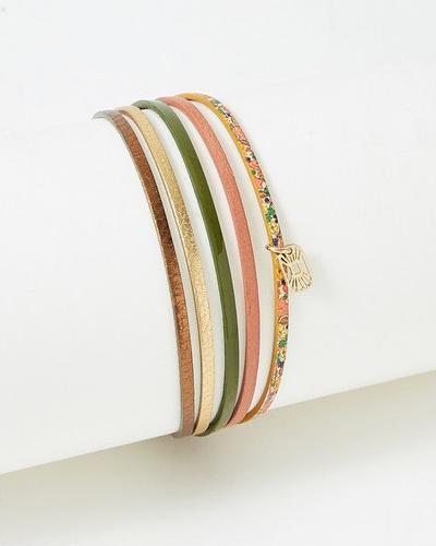 Produktbild Flowers Forzoé Artiste-Armband – Messingplatte – Echtes Leder (Messingplatte)