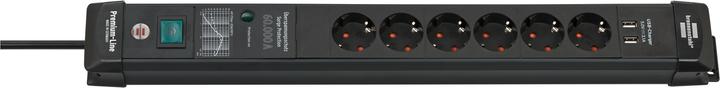 Immagine prodotto Brennenstuhl Premium-Line, unità di distribuzione di energia con porte USB, 6 prese, 3m, nero, con... (6 x, CEE 7/7, 3 m)