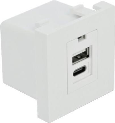 Produktbild Delock Easy 45 USB Ladeportmodul 1 x USB Typ-A + 1 x USB Type-C™ (0.05 m, USB 3.0)