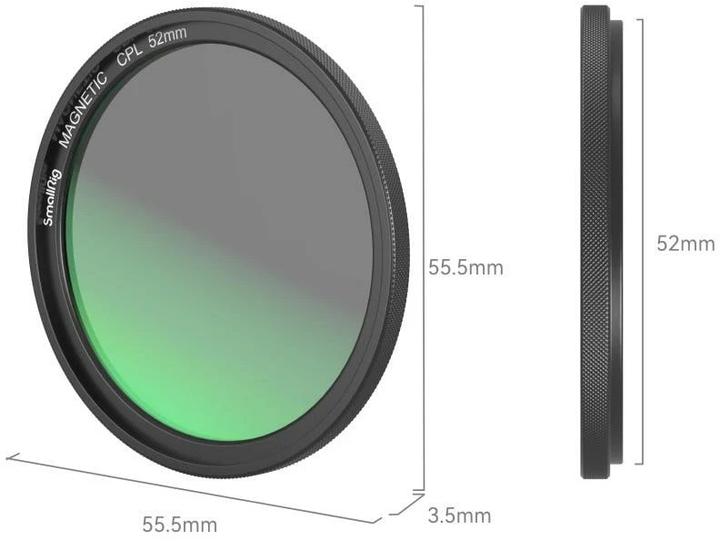 Actual product image SmallRig MagEase Magnetic CPL Filter Kit (52mm)